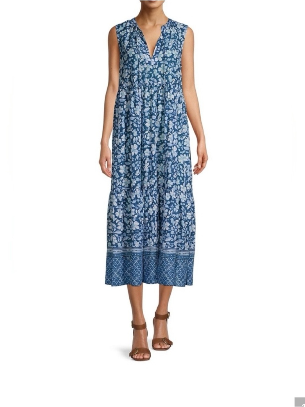 Vineyard Vines Hibiscus Floral Tiered Maxi Dress NWOT